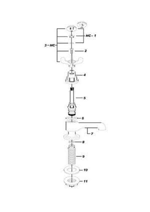 Bristan 1901 Bath Pillar Pack of 3/4 Inch Washer & Plastic Backnut Each NUT CA013KJ000