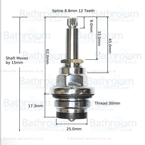 Bristan 1901 Bath Shower Mixer Replacement Valve 2004-2012 3/4  VLV SB019RBCPB