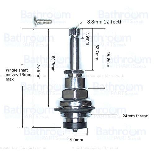 Bristan 1901 Bristan 1901 1/2" Tap Washer Valve  VLV SB019RBCPA