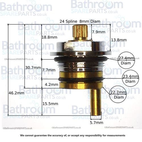 Bristan 1901 Diverter Gold DIV SB019RBRBA G