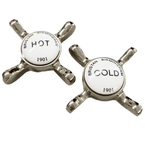 Bristan 1901 Gold Handles Pair (Hot & Cold) HD038FBPVB