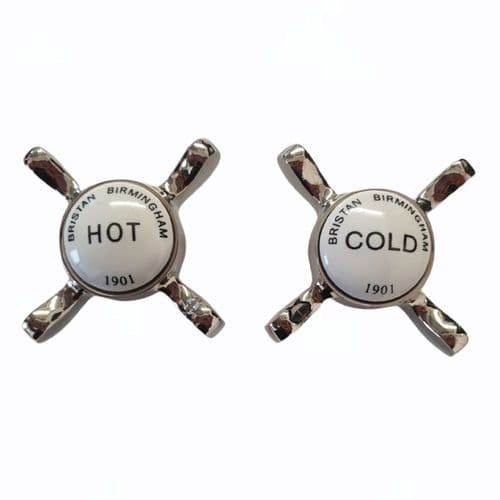 Bristan 1901 Gold Handles Pair (Hot & Cold) HD038FBPVB