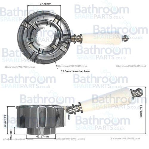 Bristan 1901 Metal Replacement Flow Control Lever Chrome 0307-00-139 C