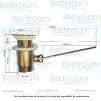 Bristan 1901 Pop-Up Waste Assembly Gold 18431ZL19-O