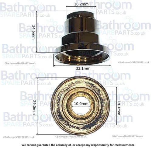 Bristan 1901 Shroud / Valve Cover for N 1/2 G CD in Gold PA002ZL000N