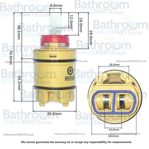 Bristan 35mm Pressure Balance Cartridge 670051392098