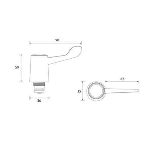 Bristan Basin Tap Reviver With Lever Handles R 1/2 LEV