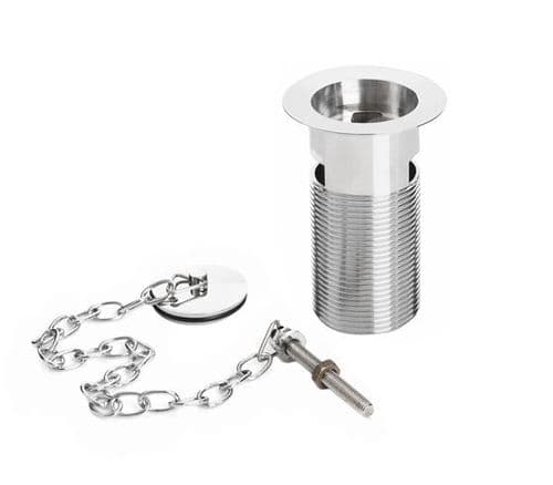 Bristan Basin Waste 1"1/4 slotted With Chrome Plug And Chain W BASIN02 C