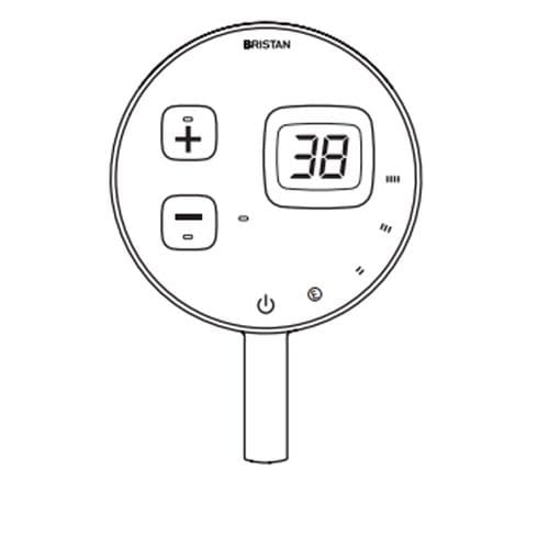 Bristan Black Control Panel ARDE WC B