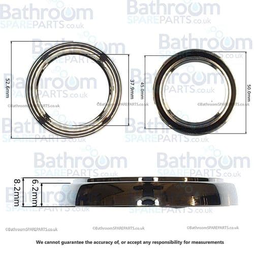 Bristan Chrome Base Ring Plinth for J BAS NW C Chrome Part Number: N29-D