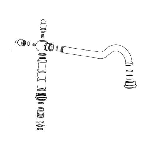 Bristan Colonial Brushed Nickel Spout 37034XQ13N