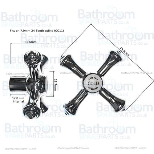 Bristan Colonial Chrome Handle (Pair) 2022103302