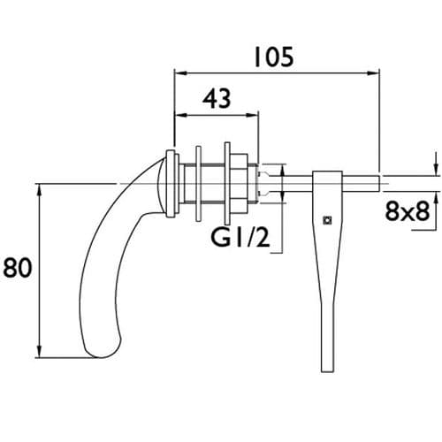 Bristan Economy Cistern Lever Chrome WCL1C