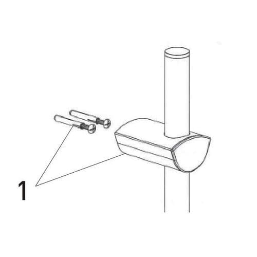 Bristan EVC ADR01 C Riser Rail Wall fixing Bracket  Chrome  SK100053