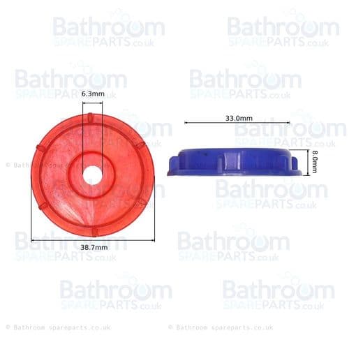 Bristan Indice (Pair - Blue/Red) 2200513NT