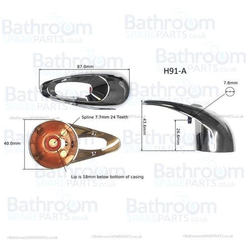 Bristan Java Handles pair H91-A