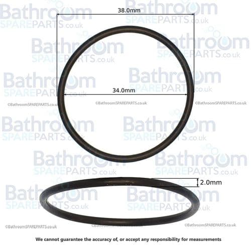 Bristan O Ring 38.0 x 34.0 Part Number: OR MA066RJ000O