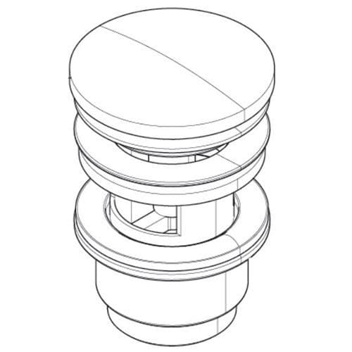 Bristan Opus Slotted Round Clicker Basin Waste W BASIN04 C
