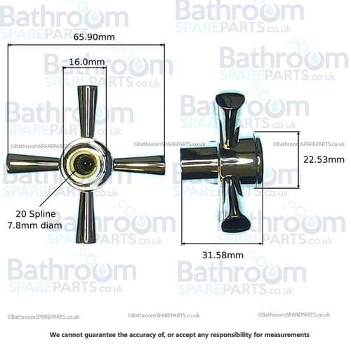 Bristan Pair of Rio Hot & Cold Handles 691033073002