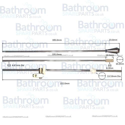 Bristan Pop-Up Waste Rod Set  PWA0108-A