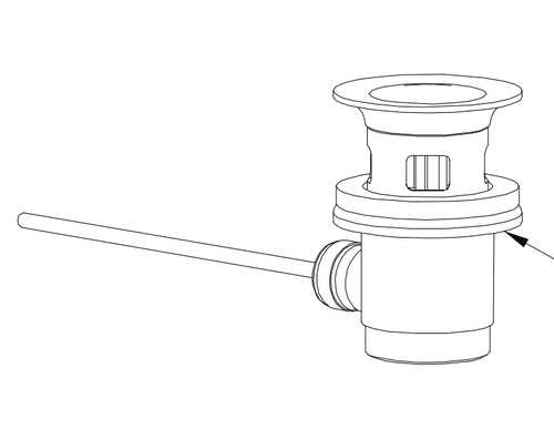 Bristan Prism Waste ROD 04403BC
