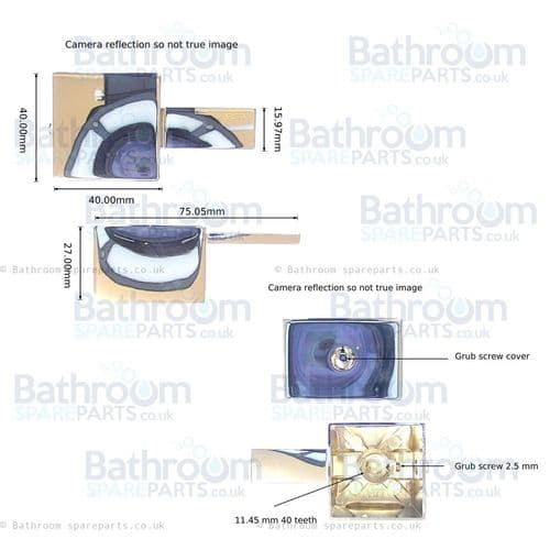 Bristan Quadrato Pair of  Handles 100068
