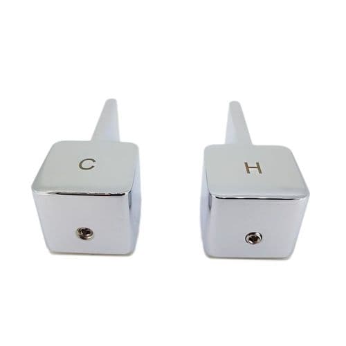 Bristan Qubo Chrome Pair of Handles 3824R CH