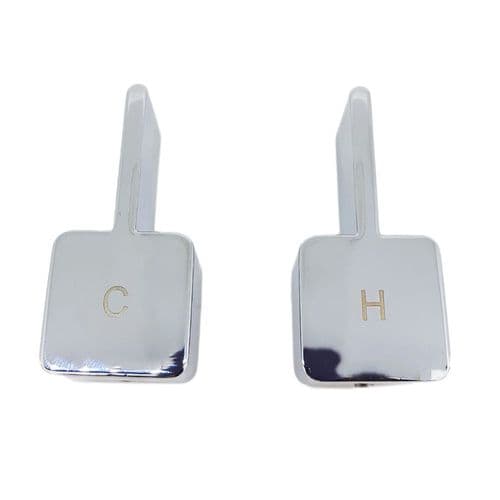 Bristan Qubo Chrome Pair of Handles 3824R CH