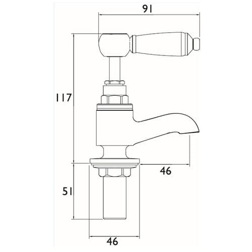Bristan Renaissance Small Basin Pillars Tap RS VAN C
