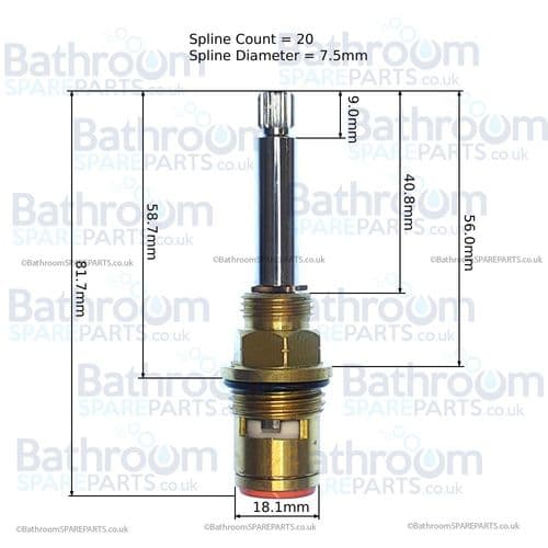 Bristan Renaissance Tap 1/2" CD Valve Set RENCOMKIT