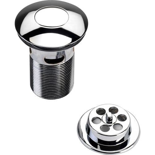 Bristan Round Bath Waste Slotted with Push Button W BATH05 C