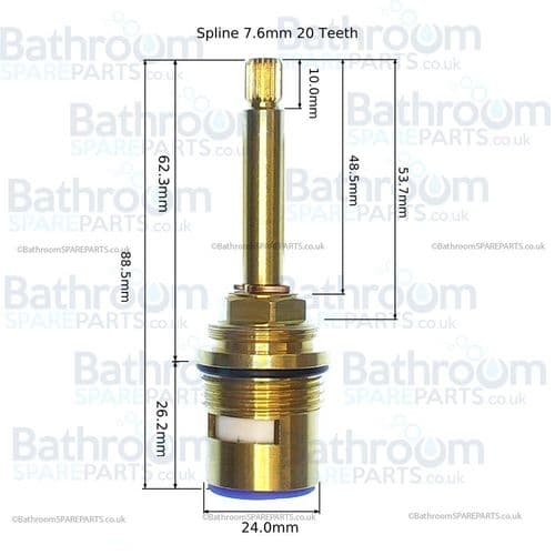 Bristan Valve Cd 3/4 Part Number: Clockwise Close VLV 04070-8-20A
