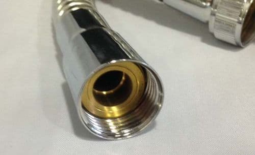 BSP 1.50m Metal Large Bore Shower Hose Chrome 555-14