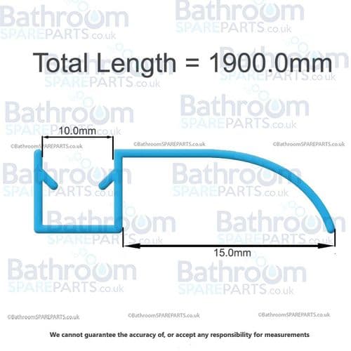 BSP 10mm 1900mm Shower Seal BSP-10ARDR-19