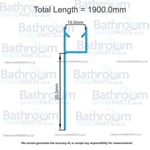 BSP 10mm Inline Seal 1900mm Length BSP10INL