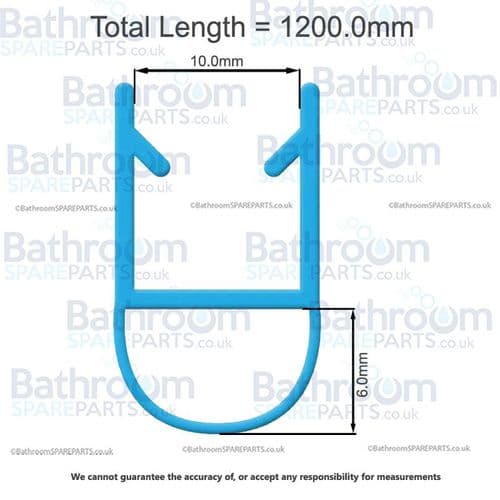 BSP 10mm Shower Seal 1200mm Length BSP10EL-12