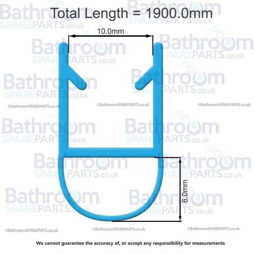 BSP 10mm Shower Seal 1900mm Length BSP10EL-19