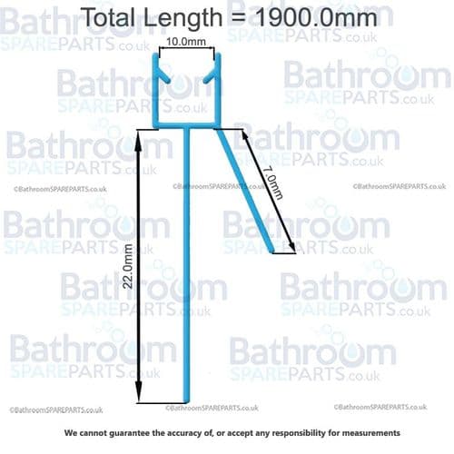 BSP 10mm Shower Seal 1900mm Length BSP10LGCU-19