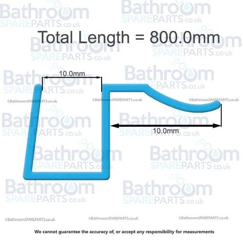 BSP 10mm Shower Seal 800mm Length BSP10FBD-80