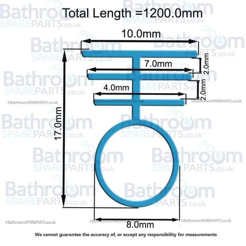 BSP 1200mm Bubble Seal (Adaptable Tee Sections) BSPMTB-12