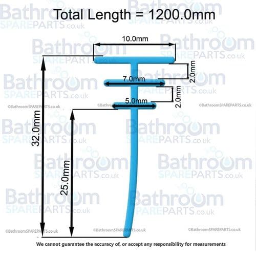 BSP 1200mm Profile Seal - (Adaptable Tee Sections) BSPMT-12