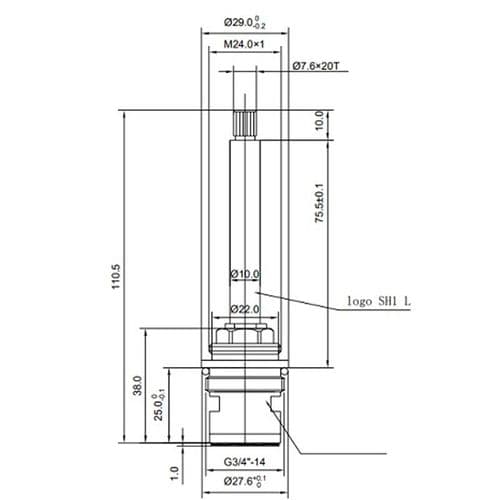 BSP 3/4" Ceramic Shower Clockwise Close Flow Valve SH1L