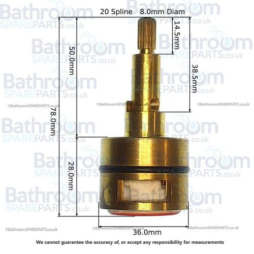 BSP 36mm  Diverter Cartridge BSP3678