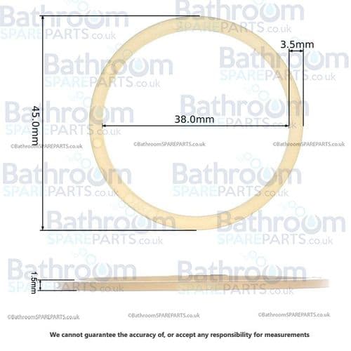 BSP 38mm Plastic Washer 38 x 45 x 1.5mm BSP90000006350