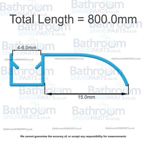 BSP  800mm Shower Seal BSP6ARDR-80
