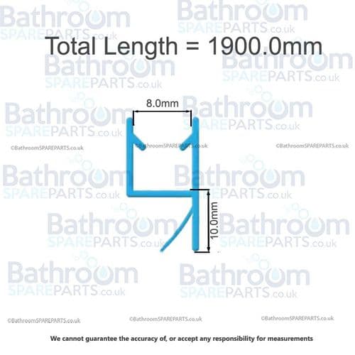 BSP  8mm Small Inline Seal 1900mm Length BSP8SINL