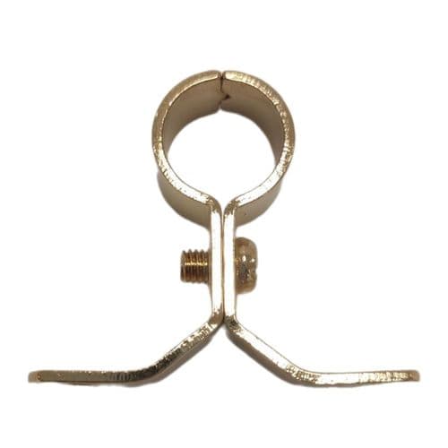 BSP Brass Pressed Pipe Clip Gold Plated 15mm BSP120215