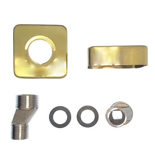 BSP Brushed Brass Square Fixing Kit BSPSQUAREBRASS