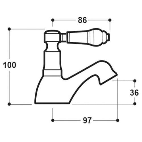 BSP Chrome Bath Pillar Taps BSP2682124