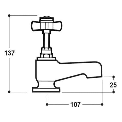BSP Chrome Bath Pillar Taps BSP2682127
